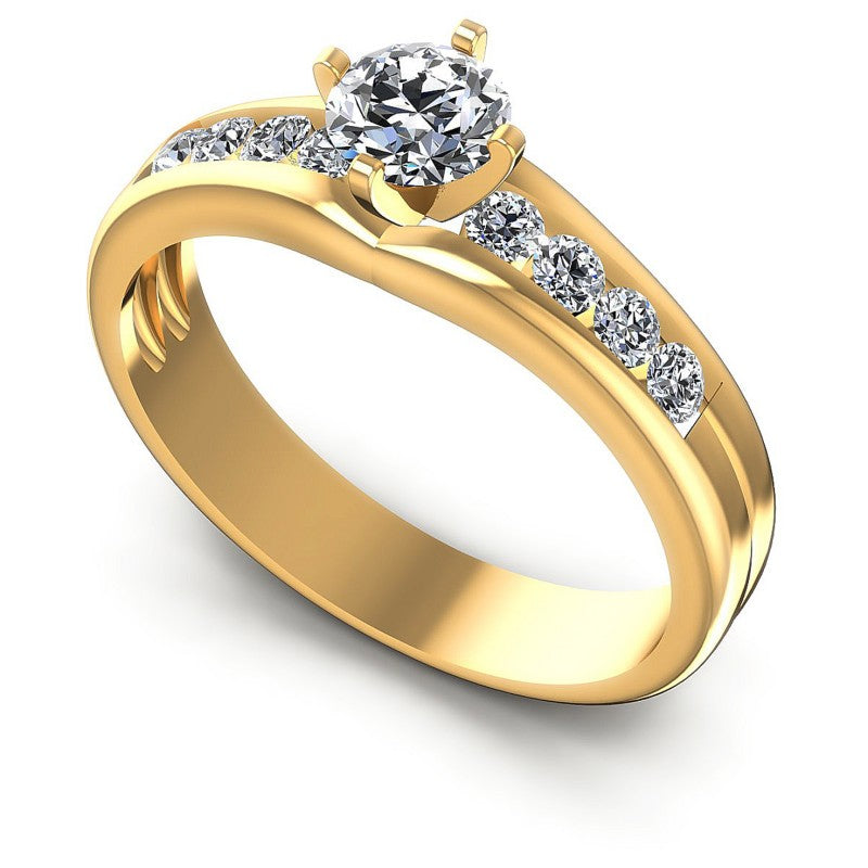 Round Diamonds 0.60CT Engagement Ring in 14KT White Gold