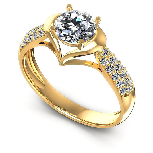 0.65CT Round  Cut Diamonds Engagement Rings