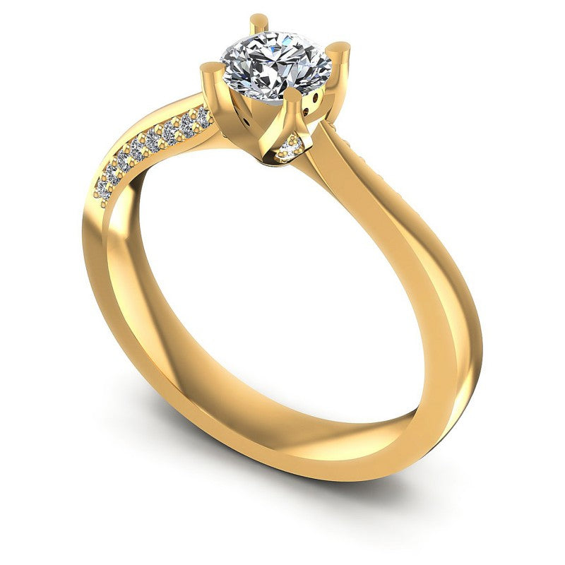 Round Diamonds 0.55CT Engagement Ring in 14KT White Gold