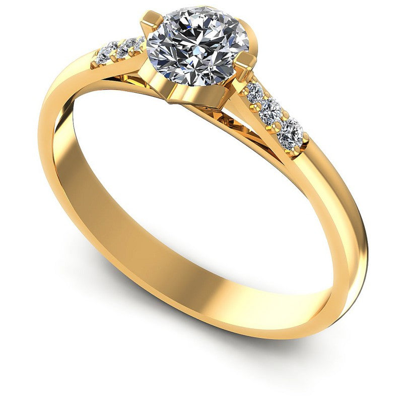 Round Diamonds 0.50CT Engagement Ring in 14KT White Gold