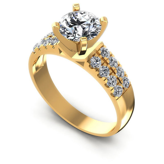 Round Diamonds 0.75CT Engagement Ring in 14KT White Gold