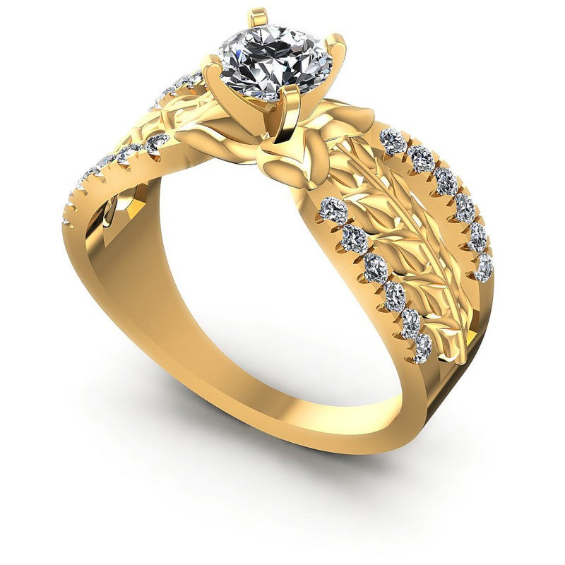 Round Diamonds 0.65CT Engagement Ring in 14KT White Gold