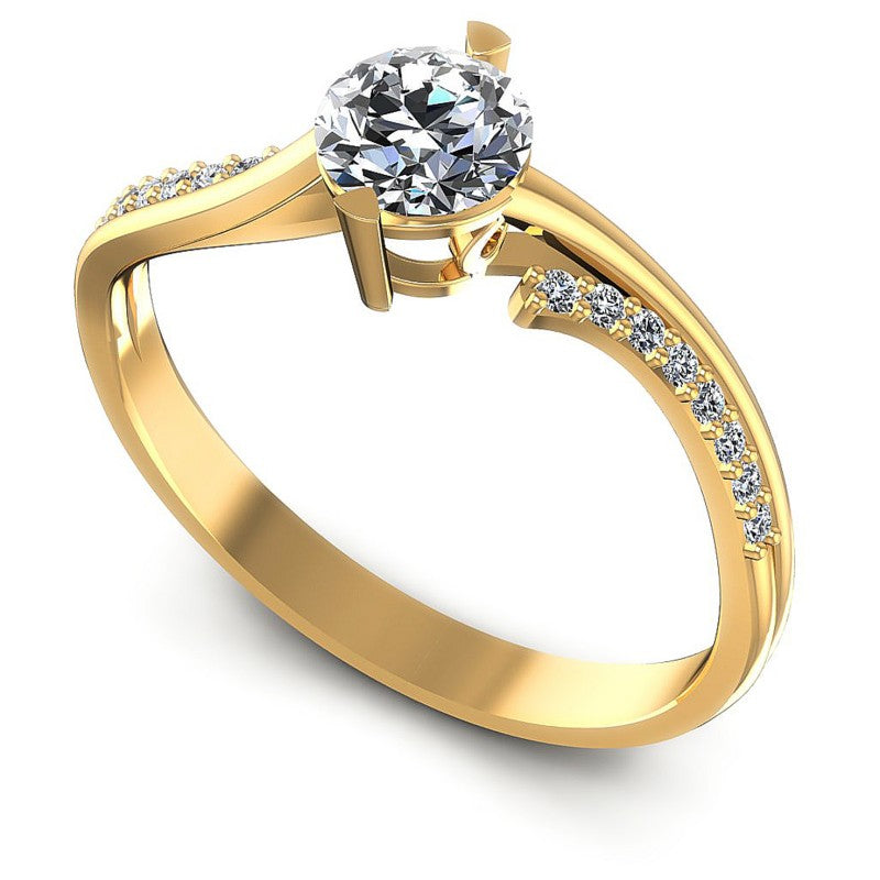 Round Diamonds 0.45CT Engagement Ring in 14KT White Gold