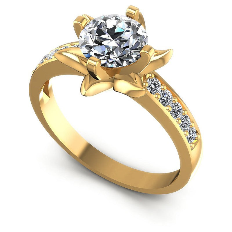Round Diamonds 0.60CT Engagement Ring in 14KT White Gold