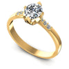 Round and Oval Diamonds 0.50CT Engagement Ring in 14KT White Gold