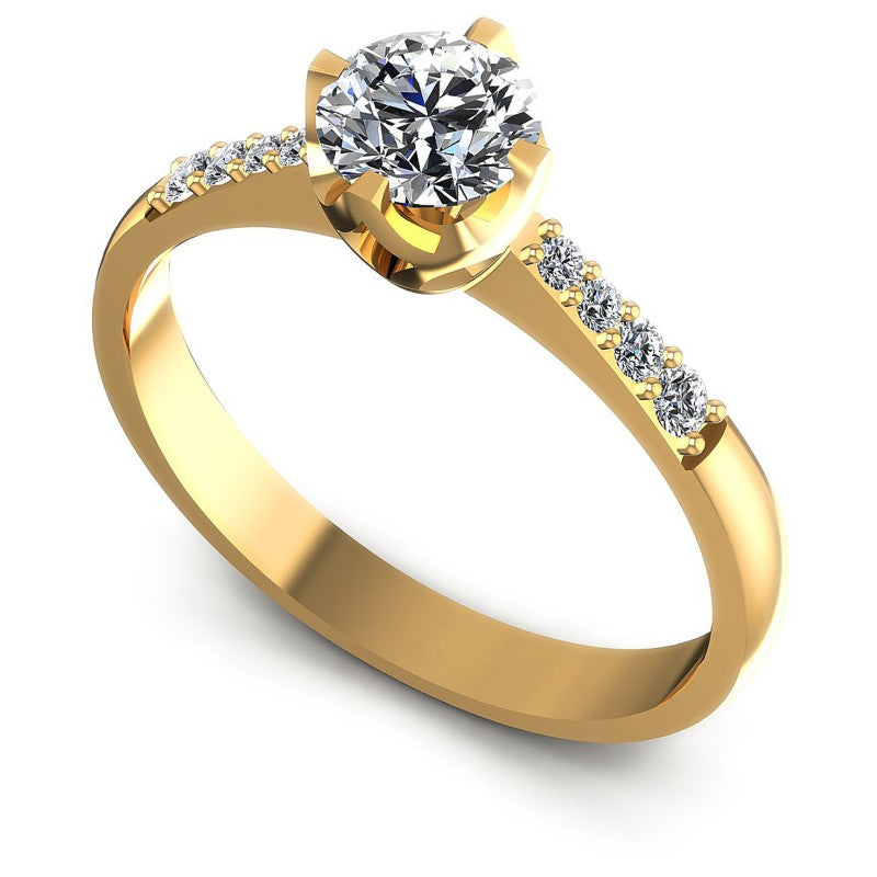 Round Diamonds 0.50CT Engagement Ring in 14KT White Gold