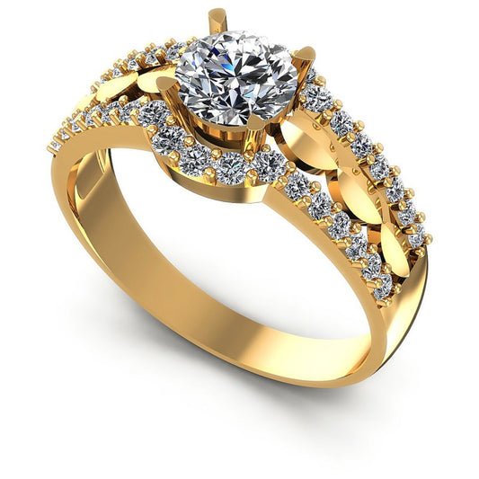 Round Diamonds 0.80CT Engagement Ring in 14KT White Gold