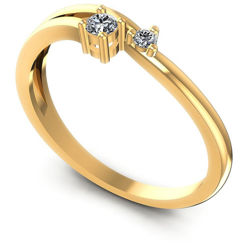 Round Diamonds 0.15CT Fashion Ring in 14KT White Gold