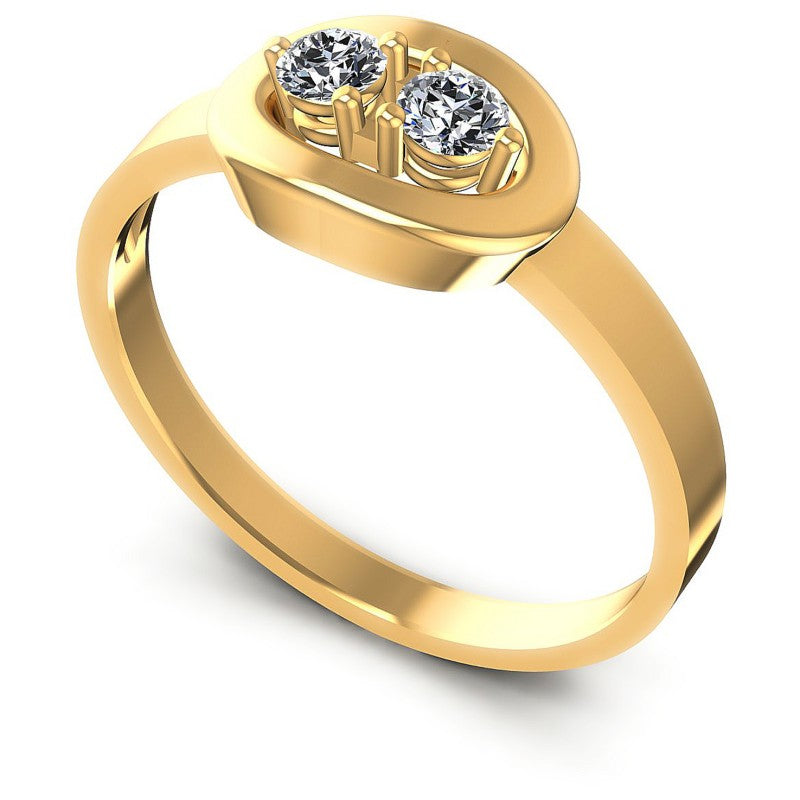 Round Diamonds 0.20CT Fashion Ring in 14KT White Gold
