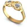 Round Diamonds 0.95CT Fashion Ring in 14KT White Gold