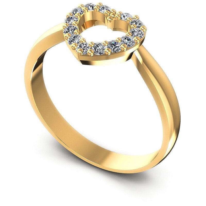 Round Diamonds 0.25CT Fashion Ring in 14KT White Gold