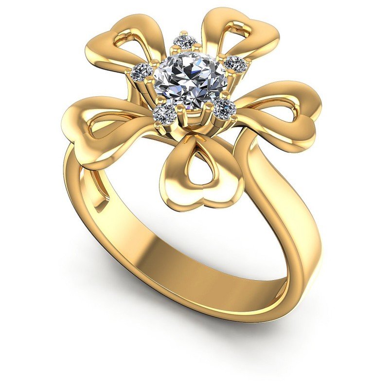 Round Diamonds 0.50CT Fashion Ring in 14KT White Gold
