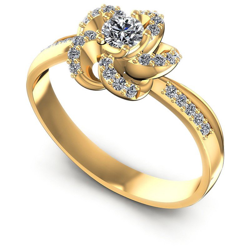 Round Diamonds 0.40CT Fashion Ring in 14KT White Gold