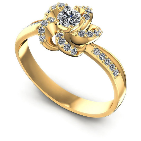 Round Diamonds 0.40CT Fashion Ring in 14KT White Gold