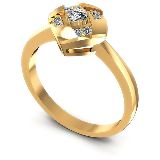 Round Diamonds 0.25CT Fashion Ring in 14KT White Gold