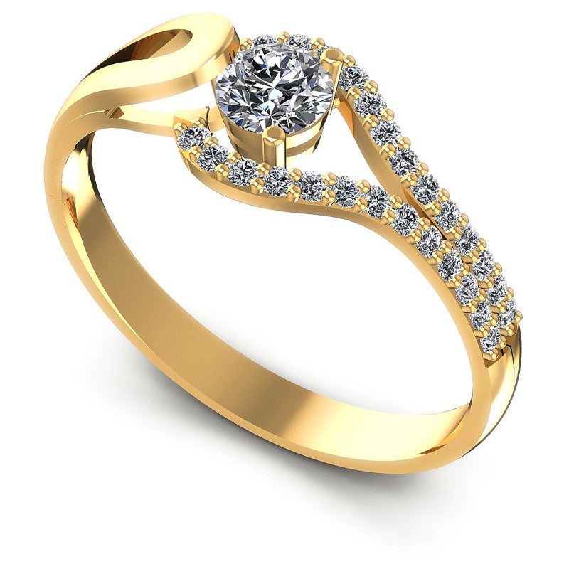 Round Diamonds 0.45CT Fashion Ring in 14KT White Gold