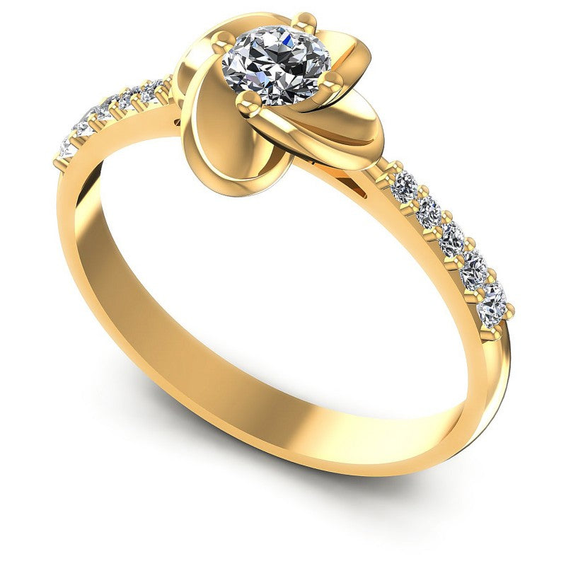 Round Diamonds 0.45CT Fashion Ring in 14KT White Gold