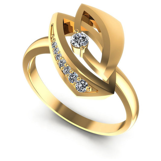Round Diamonds 0.25CT Fashion Ring in 14KT White Gold