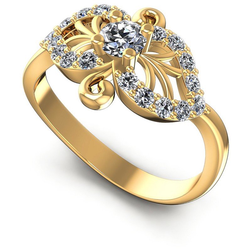 Round Diamonds 0.60CT Fashion Ring in 14KT White Gold