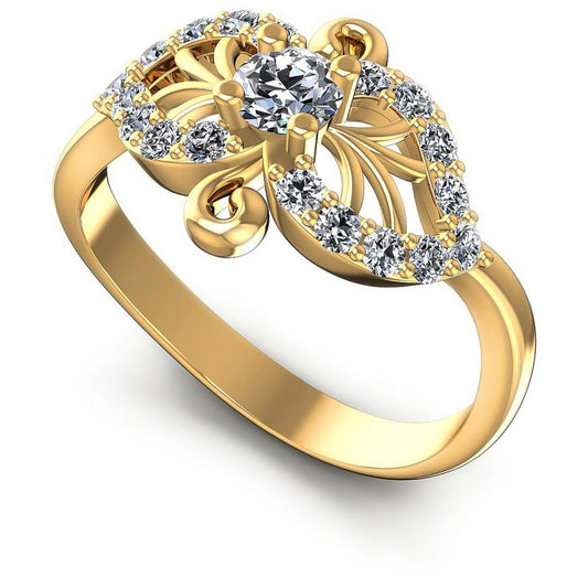 Round Diamonds 0.60CT Fashion Ring in 14KT White Gold