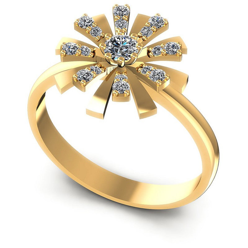 Round Diamonds 0.30CT Fashion Ring in 14KT White Gold