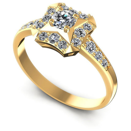 Round Diamonds 0.65CT Fashion Ring in 14KT White Gold