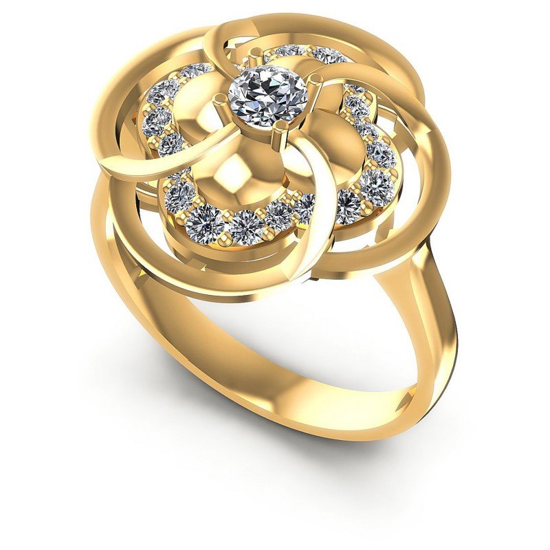 Round Diamonds 0.30CT Fashion Ring in 14KT White Gold