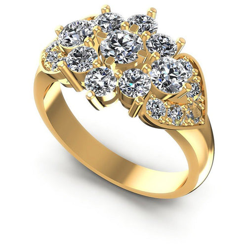 Round Diamonds 1.70CT Fashion Ring in 14KT White Gold