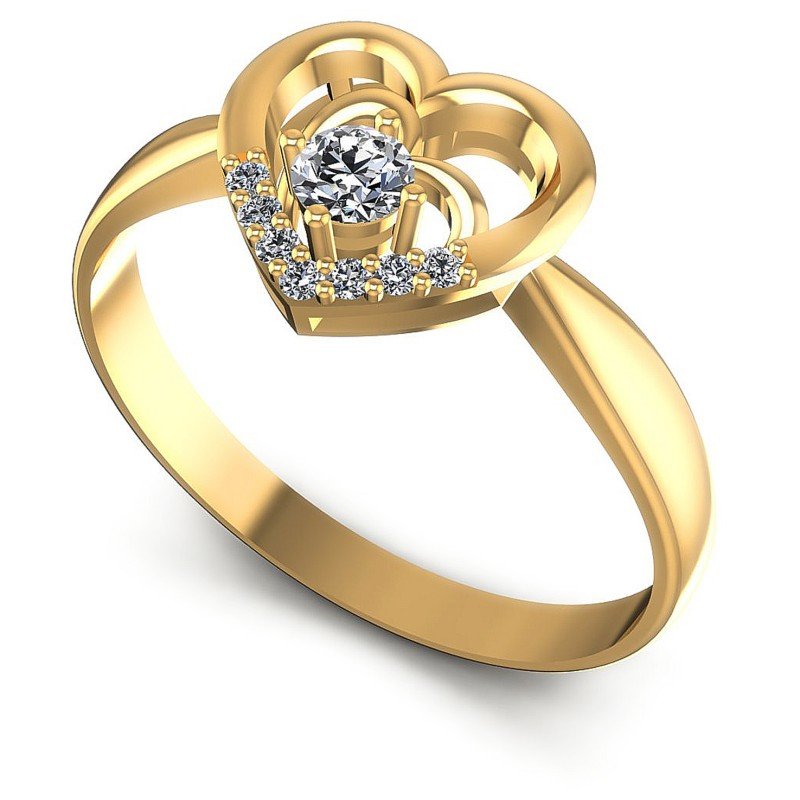 Round Diamonds 0.20CT Fashion Ring in 14KT White Gold