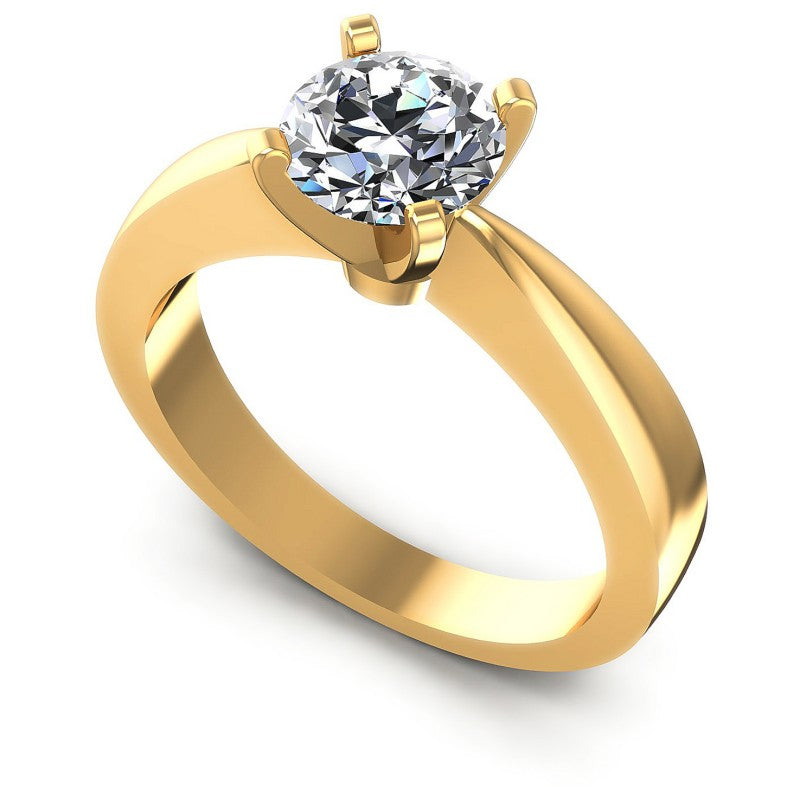 Round Diamonds 0.35CT Solitaire Ring in 14KT White Gold