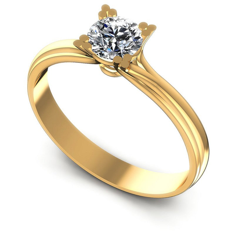 Round Diamonds 0.35CT Solitaire Ring in 14KT White Gold