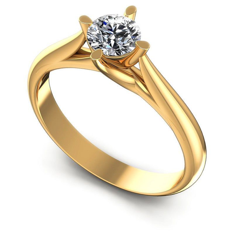 Round Diamonds 0.35CT Solitaire Ring in 14KT White Gold