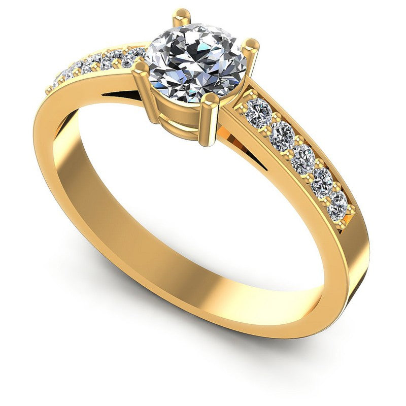 Round Diamonds 0.50CT Engagement Ring in 14KT White Gold