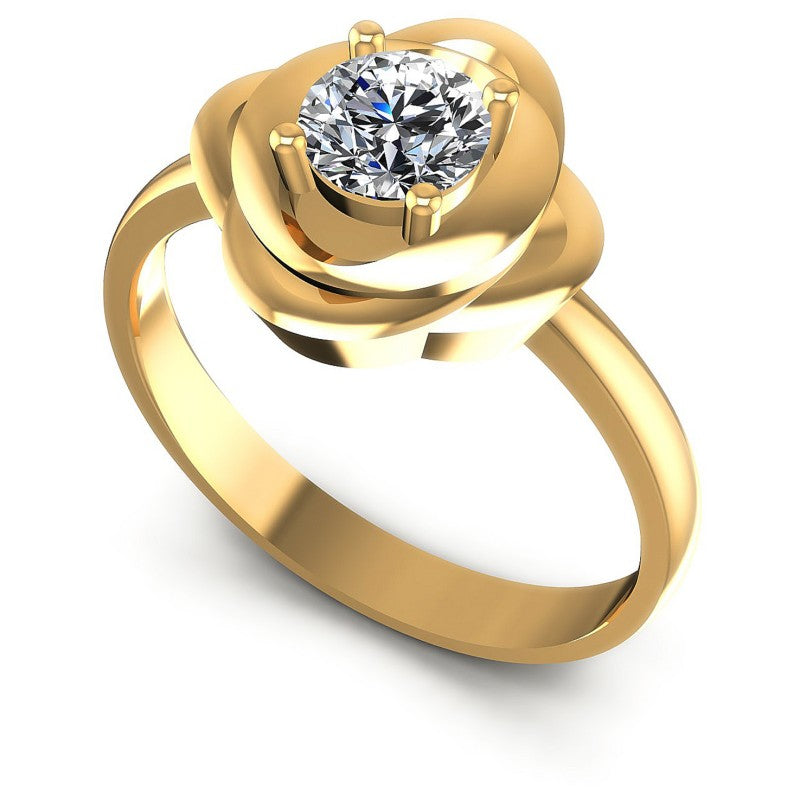 Round Diamonds 0.35CT Solitaire Ring in 14KT White Gold