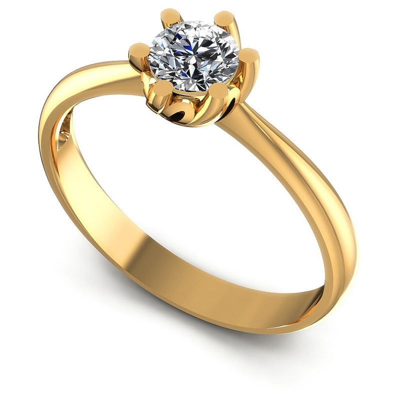 Round Diamonds 0.35CT Solitaire Ring in 14KT White Gold