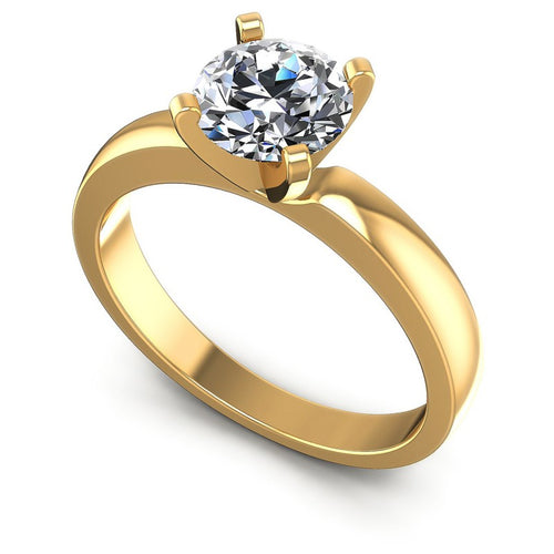 Round Diamonds 0.35CT Solitaire Ring in 14KT White Gold
