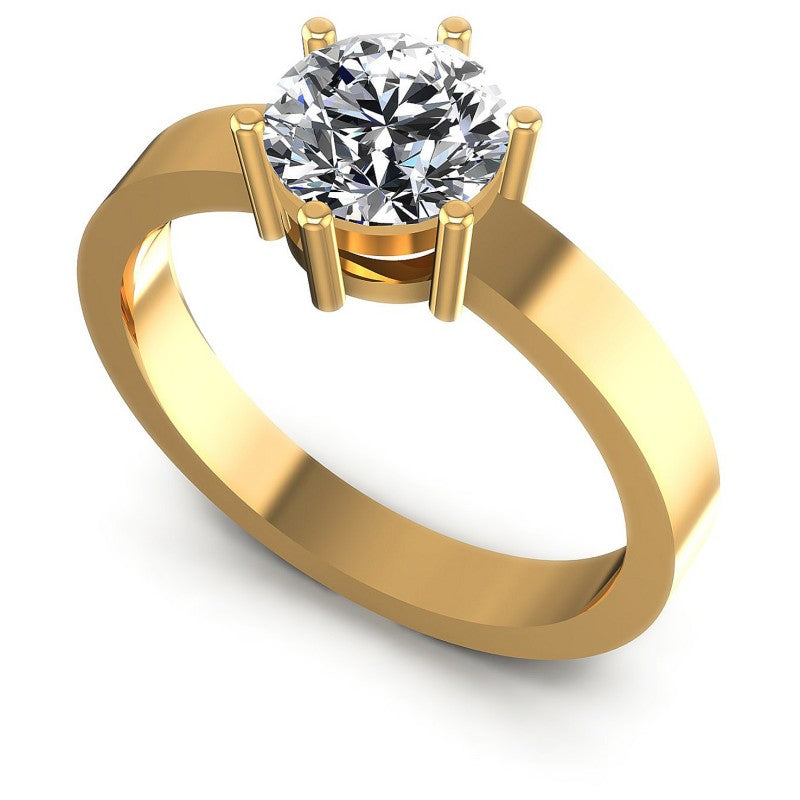 Round Diamonds 0.35CT Solitaire Ring in 14KT White Gold