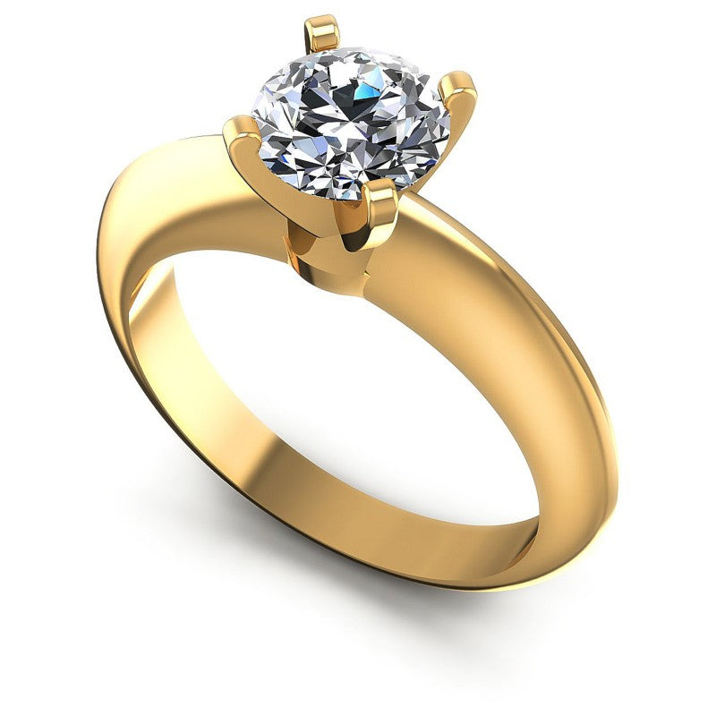 Round Diamonds 0.35CT Solitaire Ring in 14KT White Gold