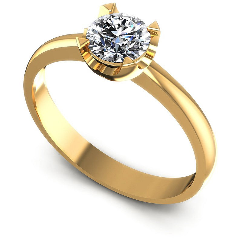 Round Diamonds 0.35CT Solitaire Ring in 14KT White Gold