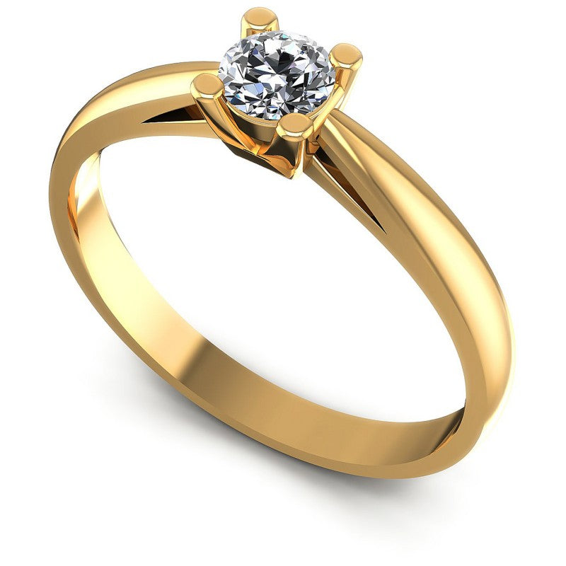 Round Diamonds 0.35CT Solitaire Ring in 14KT White Gold