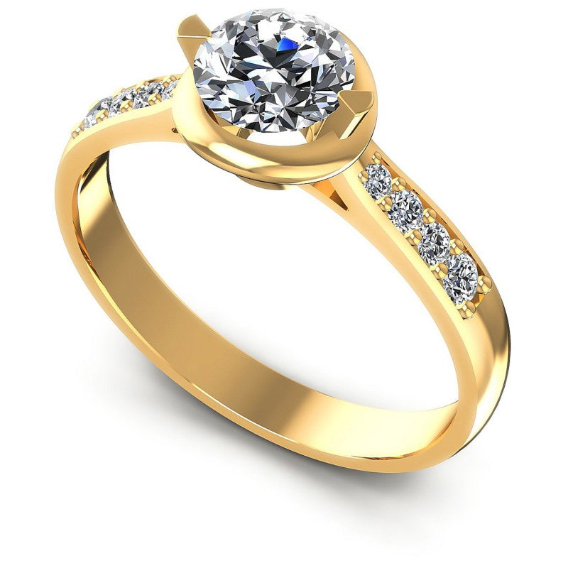 Round Diamonds 0.55CT Engagement Ring in 14KT White Gold