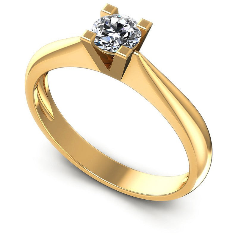 Round Diamonds 0.35CT Solitaire Ring in 14KT White Gold