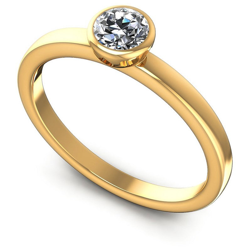 Round Diamonds 0.35CT Solitaire Ring in 14KT White Gold