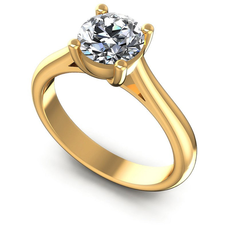 Round Diamonds 0.35CT Solitaire Ring in 14KT White Gold