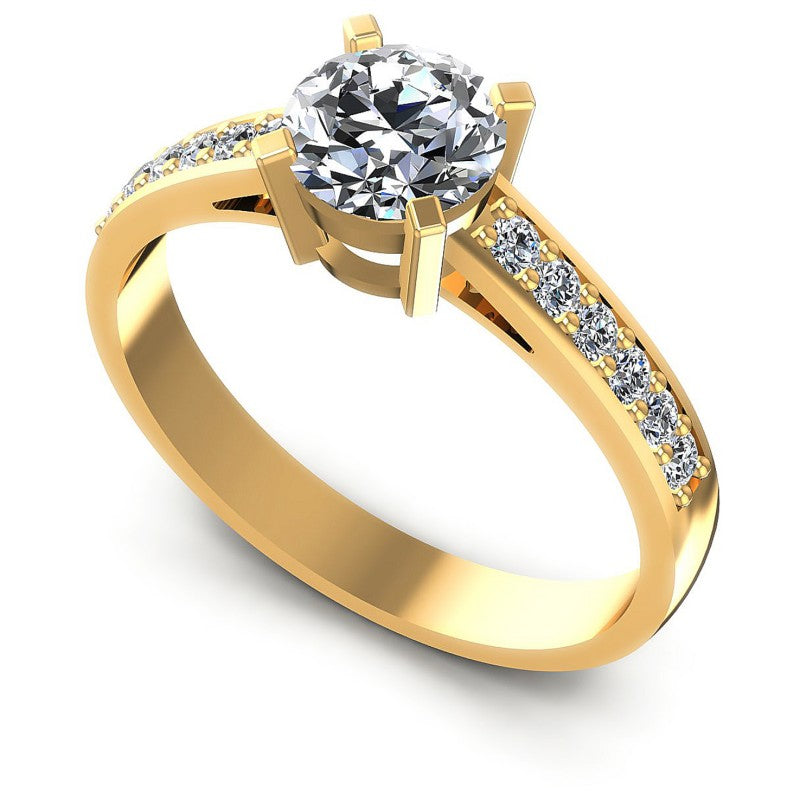 Round Diamonds 0.55CT Engagement Ring in 14KT White Gold