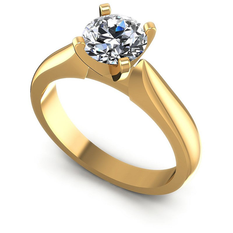 Round Diamonds 0.35CT Solitaire Ring in 14KT White Gold