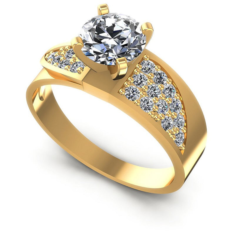 Round Diamonds 0.75CT Engagement Ring in 14KT White Gold