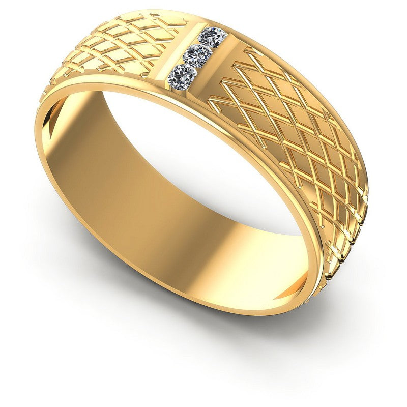 Round Diamonds 0.05CT Diamonds Wedding Band in 14KT White Gold