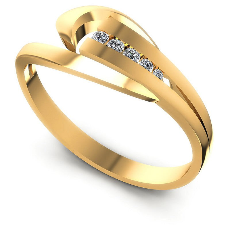 Round Diamonds 0.15CT Diamonds Wedding Band in 14KT White Gold