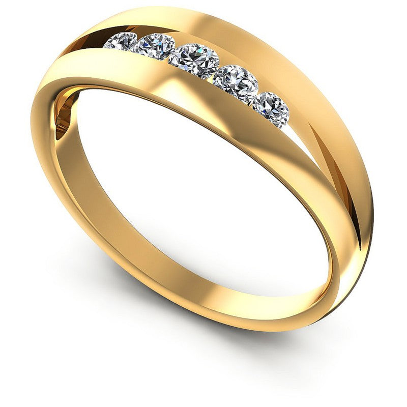 Round Diamonds 0.35CT Diamonds Wedding Band in 14KT White Gold